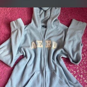 Aeropostale Soft Gray Fleece Jacket